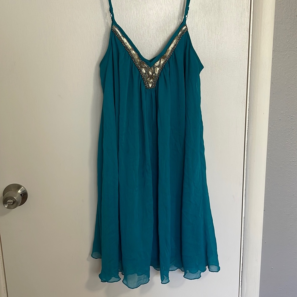 Turquoise Trapeze Dress